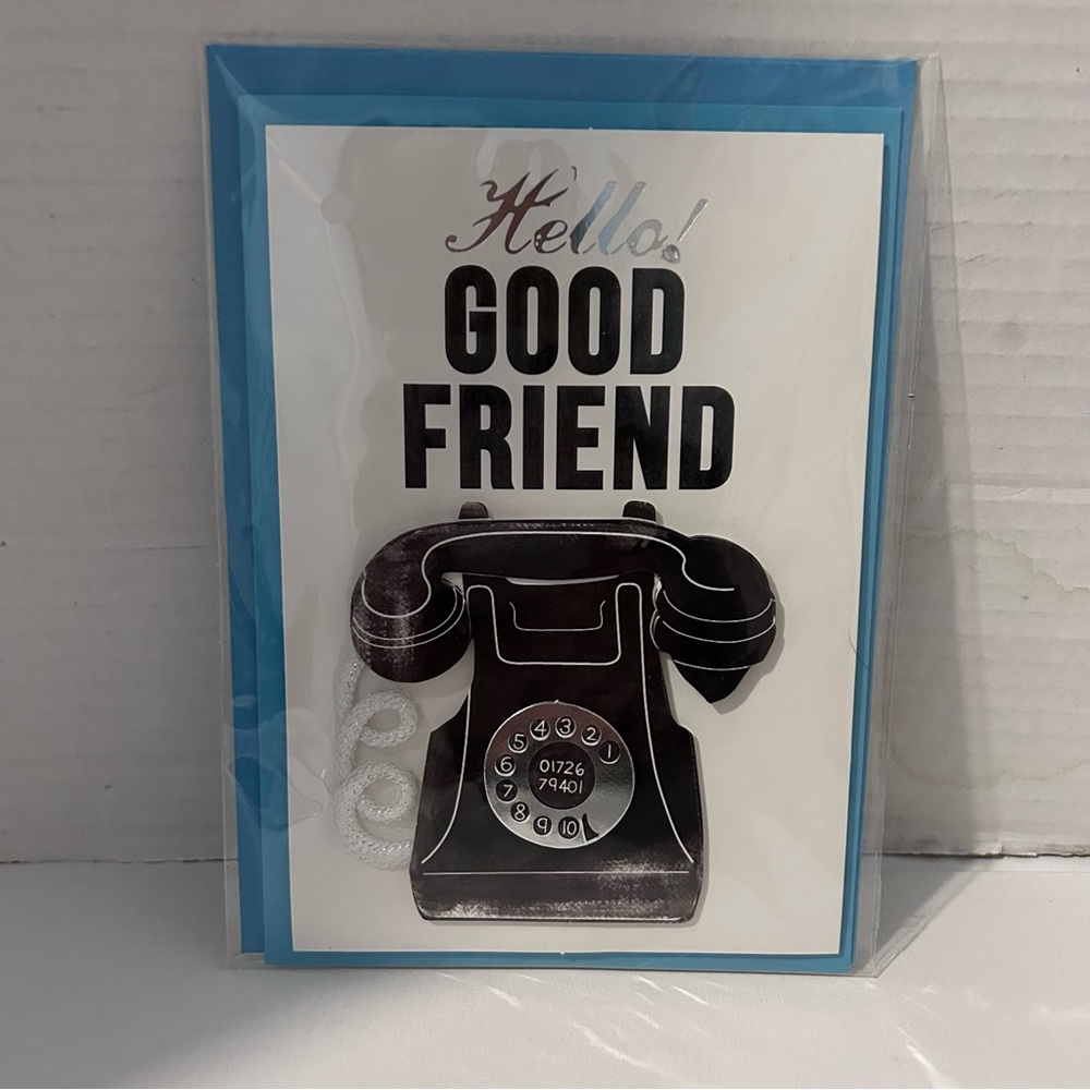 Retro Black Telephone Greeting Card all occasions